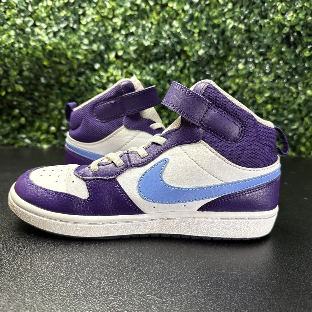 Nike CD7783-106 Purple White Blue High Top Kids Sneakers 3Y